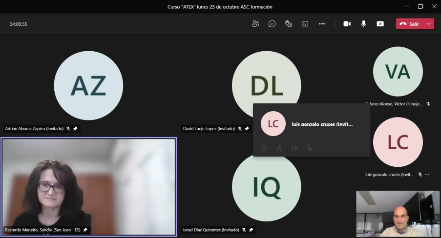 Curso de ASC formación a distancia "ATEX" para AZSA (octubre 2021)
