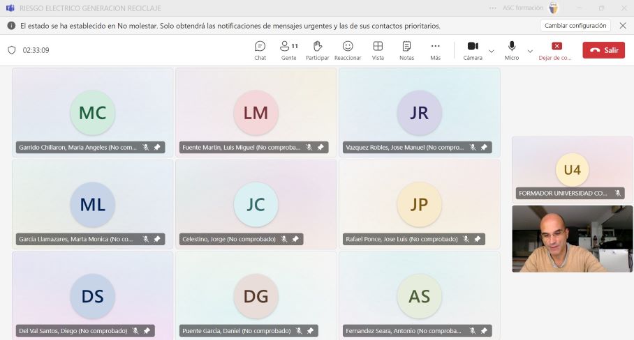 CURSO A DISTANCIA “RIESGO ELÉCTRICO RECICLAJE” – NATURGY